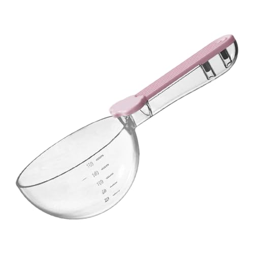 Dickly Katzenfutterschaufel, Schaufel mit Skala, durchsichtig, leicht zu reinigen, ergonomischer Griff, multifunktionaler Hundefutterlöffel mit, Rosa Dickly Katzenfutterschaufel, Schaufel mit Skala, durchsichtig, leicht zu reinigen, ergonomischer Griff, multifunktionaler Hundefutterlöffel mit, Rosa von Dickly