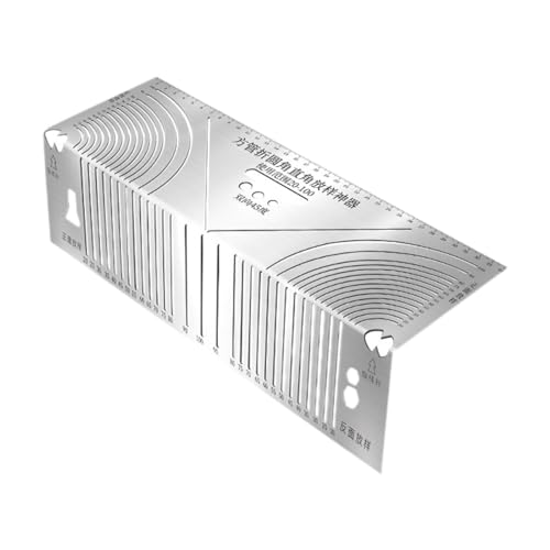 Dickly Präzisions Winkel Und Bogenmarkierungswerkzeug, Anreißnadel, Multifunktional, Lineares Metallmarkierungslineal Zum Zeichnen von Linealen Und Rohrbieg, L von Dickly