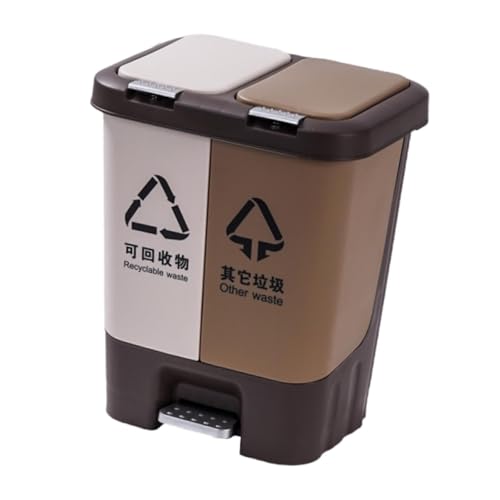 Dickly Recycling-Mülleimer für die Küche, Stufen-Mülleimer für den Innenbereich, Trennung von Trocken- und Nassmüll, für Zuhause, Schlafzimmer, Garage, von Dickly