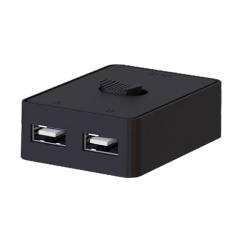 Dickly USB-Drucker-Freigabegerät, USB-Switch-Auswahl, Plug-and-Play, gemeinsame Nutzung von 2 Computern, USB-Switcher, Peripherie-Switcher-Box für PC, USB2.0 von Dickly