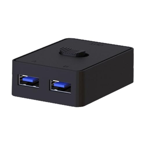 Dickly USB-Drucker-Freigabegerät, USB-Switch-Auswahl, Plug-and-Play, gemeinsame Nutzung von 2 Computern, USB-Switcher, Peripherie-Switcher-Box für PC, USB3.0 von Dickly