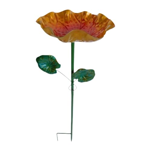 Dickly Vogeltränke Und Vogelfutterstelle Als Wasserschale Sowie Futterplatz auf Einem Metallstecker Eine Dekorative Gartendekoration für Rasen Balkon Und Te, Gold Dickly Vogeltränke Und Vogelfutterstelle Als Wasserschale Sowie Futterplatz auf Einem Metallstecker Eine Dekorative Gartendekoration für Rasen Balkon Und Te, Gold von Dickly