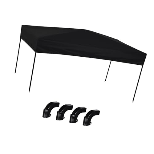 Dickly Wagon Canopy Cover Schutzdach Trolleywagen Zubehör Fiberglasstoff Belüftete Konstruktion für Familienausflug Picknick Angeln 90cmx50cmx10cm für Freize, Schwarz von Dickly