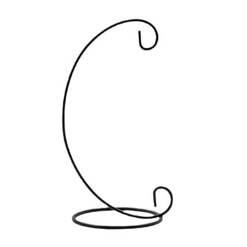 Dickly Windspielhalter Aus Metall mit Stabiler Runder Basis für Windspiele Blumentöpfe Laternen Und Deko Multifunktional Als Pflanzenständer Und Vogelfutter, Mehrfarbig, Schwarz 28cm von Dickly