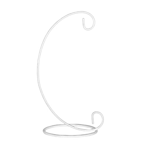 Dickly Windspielhalter Aus Metall mit Stabiler Runder Basis für Windspiele Blumentöpfe Laternen Und Deko Multifunktional Als Pflanzenständer Und Vogelfutter, Mehrfarbig, Weiß 28cm von Dickly