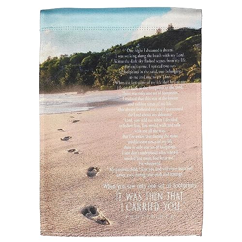 Dicksons Fußabdrücke Strandszene 45,7 x 33 cm Polyester Outdoor Gartenflagge von Dicksons