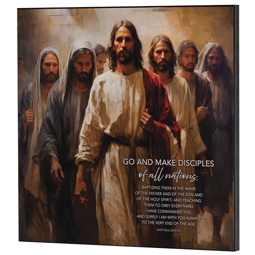 Dicksons Inspirierendes christliches Wandschild, 37 x 37 cm, MDF, Go and Make Disciples von Dicksons