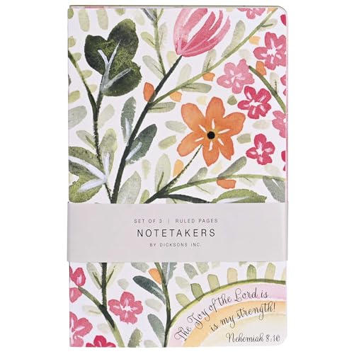 Dicksons Notetakers Lined Journal Notebook 5.5 x 8.5 Inch Paper Joy of the Lord Floral von Dicksons