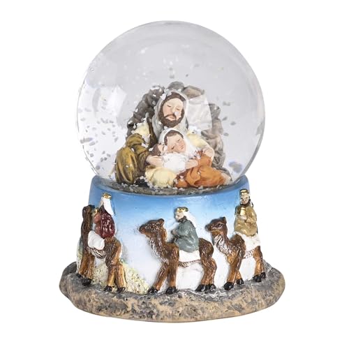 Dicksons Tisch-Schneekugel, Weihnachtsdekoration, 7,6 x 10,2 cm, Glas mit Harzsockel, Heilige Familie, Wisemen Kamele Dicksons Tisch-Schneekugel, Weihnachtsdekoration, 7,6 x 10,2 cm, Glas mit Harzsockel, Heilige Familie, Wisemen Kamele von Dicksons