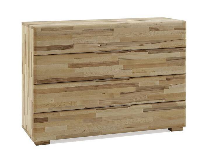 Kommode Dahlia mit 4 Schubkästen Kernbuche massiv geölt von Dico-Möbel