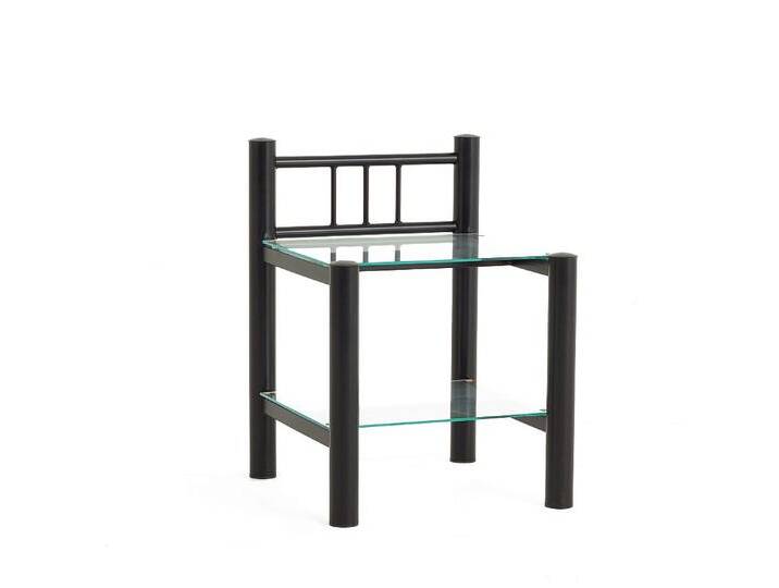 Nachttisch Iris Metall mit Glasplatte Schwarz struktur Nachttisch Iris Metall mit Glasplatte Schwarz struktur von Dico-Möbel