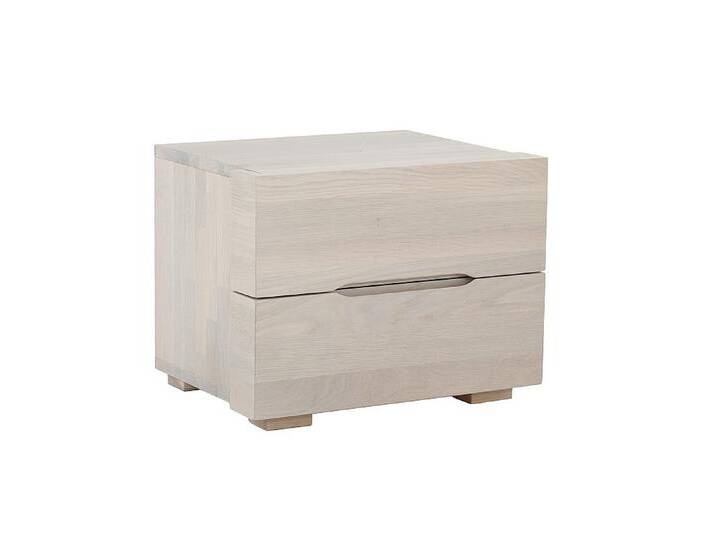 Nachttisch Lotus mit 2 Schubkästen Wildeiche massiv weiß geölt Nachttisch Lotus mit 2 Schubkästen Wildeiche massiv weiß geölt von Dico-Möbel