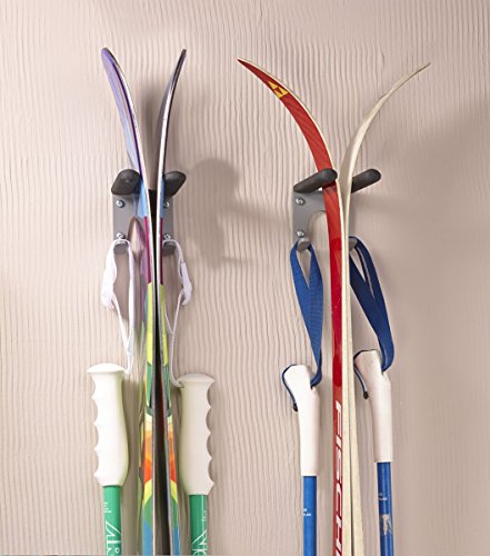 Ski Wandhalterung und Haken - Robust und Stabil - Doppelhaken - Sparen Sie Platz in Ihrer Garage oder Ihrem Abstellraum - Schwarze Farbe - Ankerhaken für die Wand - Dicoal Ski Wandhalterung und Haken - Robust und Stabil - Doppelhaken - Sparen Sie Platz in Ihrer Garage oder Ihrem Abstellraum - Schwarze Farbe - Ankerhaken für die Wand - Dicoal von Dicoal