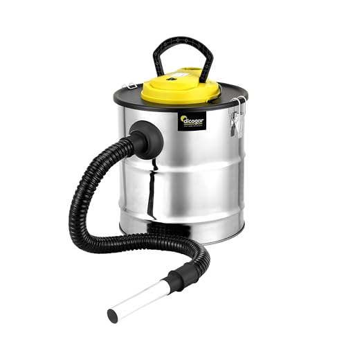 Aschesauger für Kamine, Pellets und Grills - 1.200W Leistung - 20 L Fassungsvermögen - Aus Edelstahl - Inklusive 1m Schlauch und Filterabdeckung - Gebläsefunktion - Dicogar von gaak