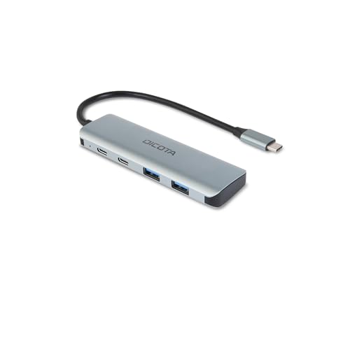D Dicota USB-C 4-in-1 Highspeed Hub 10 Gbit/s Silber von Dicota