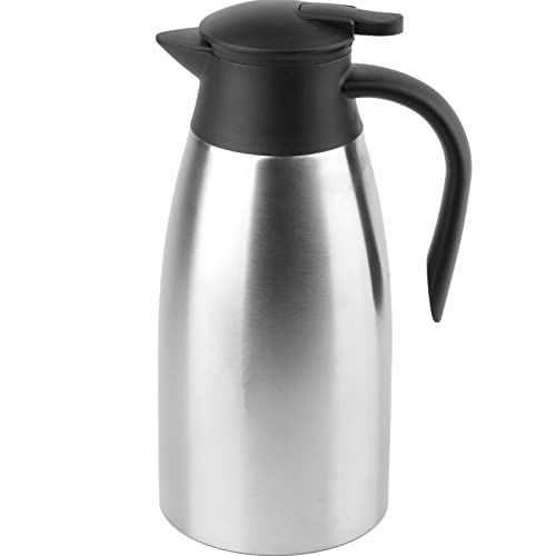 Dicunoy Thermoskanne, 2L Edelstahl Thermo-Kaffeekaraffe,Doppelwandiger Isolierflaschen für Tee, Wasser und Kaffee,24h Kalt und Warm von Dicunoy