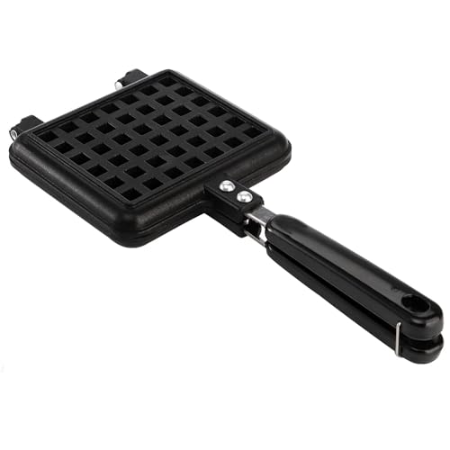 Dicunoy Waffelkegel-Maschine, Gusseisen, quadratisch, antihaftbeschichtet, Eistüte, Eierrolle, Omelett, Dessertform, Eisen, knackige Pfannkuchen, Backwerkzeug, 13 cm x 14 cm von Dicunoy