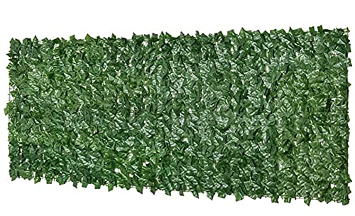 Diczkuoi Gartenzaun Sichtschutz, Zaun -screening -Gitter mit künstlichen blättern privatsphäre gitterrolle für Balkon im freien gartenwandmatten Dekoration 240311(Size:1x14m/3.28x45.93ft) von Diczkuoi