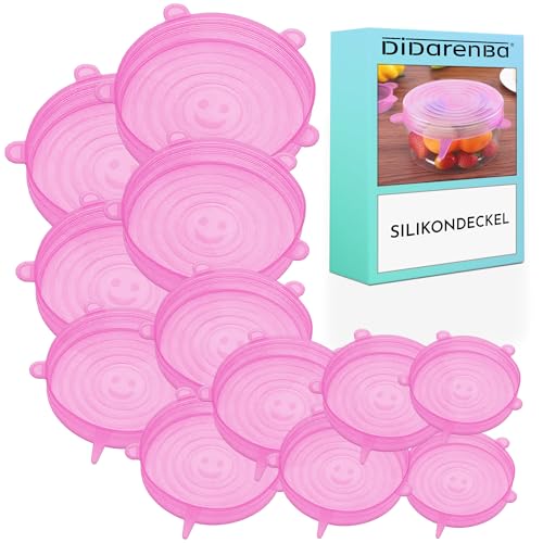 Silikondeckel dehnbar universal 12 Stück verschiedene Größen spülmaschinenfest deckel für dosen rosa Silikondeckel dehnbar universal 12 Stück verschiedene Größen spülmaschinenfest deckel für dosen rosa von Didarenba