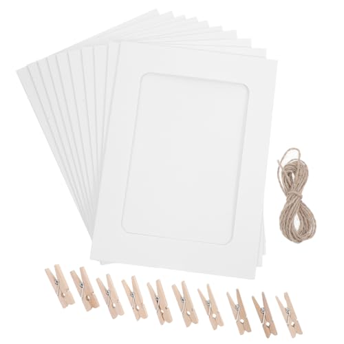Bilderrahmen aus Papier mit Clips: 10 Stück Retro Fotorahmen Cliprahmen Bilderrahmen Collage Weiß für Kreative DIY Projekte für Wanddekoration Bilderrahmen aus Papier mit Clips: 10 Stück Retro Fotorahmen Cliprahmen Bilderrahmen Collage Weiß für Kreative DIY Projekte für Wanddekoration von Didiseaon