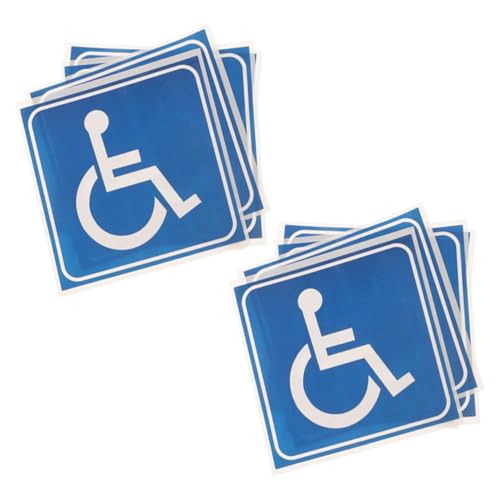 Didiseaon 10 Stück Rollstuhlfahrer Aufkleber Selbstklebend Wasserfest und Kratzfest Behinderten Schild für Auto Fenster Geeignet für Parkplatz und Barrierefreie Toiletten von Didiseaon