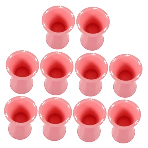 Didiseaon 10 Stück Teiliges Kleine Pinke Kunststoff Blumenstraußbasis Stabile Halterung für Hochzeitsdekoration Blumenladen und DIY Bouquet Langlebig und Formbeständig von Didiseaon