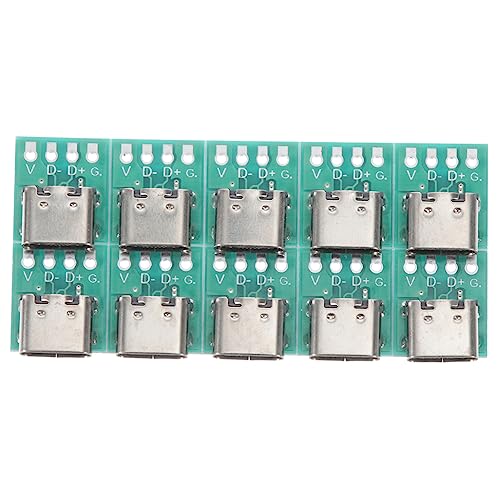 Didiseaon 10 Stück USB C Connector Board DIY Adapter Teiliges PCB für Stabile Datenübertragung Einfache Installation für USB C Kabel Projekte mit Hoher Didiseaon 10 Stück USB C Connector Board DIY Adapter Teiliges PCB für Stabile Datenübertragung Einfache Installation für USB C Kabel Projekte mit Hoher von Didiseaon