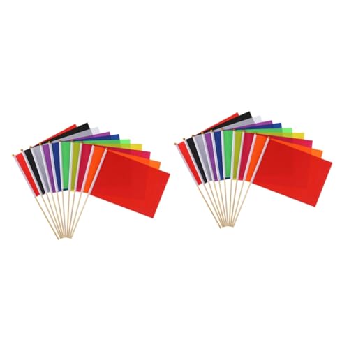 Didiseaon 2 Sätze Markierungsfahnen Für Gartenbewässerung Flags Für Und Landschaftsmarkierung Mit Holzstange Für Bauprojekte Und Standortbestimmung 10 Stück * 2 von Didiseaon