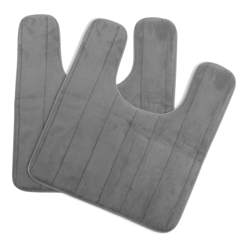 Didiseaon U-förmige Toilettenunterlage Memory Foam Badematte Schwarze Toilettenmatte Anti-rutsch-Teppich Rutschfester Badteppich Badteppich Didiseaon U-förmige Toilettenunterlage Memory Foam Badematte Schwarze Toilettenmatte Anti-rutsch-Teppich Rutschfester Badteppich Badteppich von Didiseaon