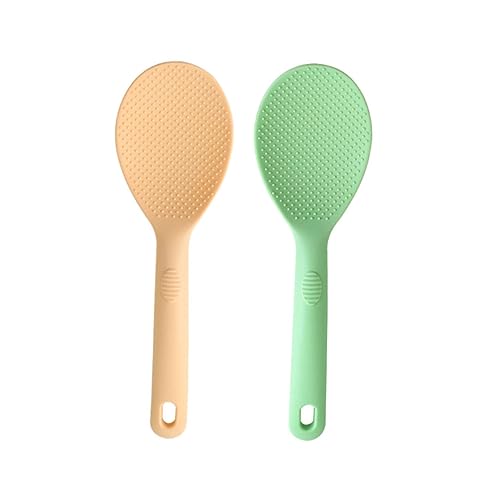 Didiseaon 2 Stück Teiliges Reislöffel Antihaft Reisschaufel Praktisches Küchenutensil Ergonomischer Griff Leicht zu Reinigen für Reisportionierung im Haushalt und Gastronomie Farblich von Didiseaon