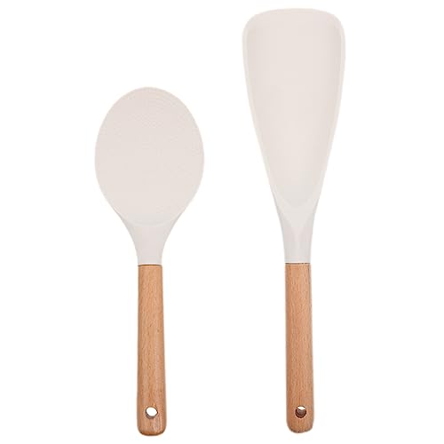 Didiseaon 2 Stück Teiliges Silikon Reislöffel Hitzebeständig Langlebig Ergonomisch Geformt Praktischer Küchenspatel für Haushalt Restaurant Hotel Geeignet Didiseaon 2 Stück Teiliges Silikon Reislöffel Hitzebeständig Langlebig Ergonomisch Geformt Praktischer Küchenspatel für Haushalt Restaurant Hotel Geeignet von Didiseaon