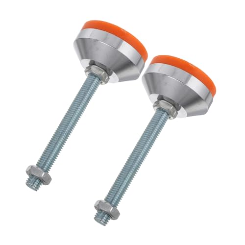 Didiseaon 2 Stück Verstellbare Nivellierfüße aus Carbonstahl Heavy Duty Maschinenfüße mit Gewinde Rutschfester Gummibasis Tragkraft Geeignet für Werkbank Maschine Schrank von Didiseaon