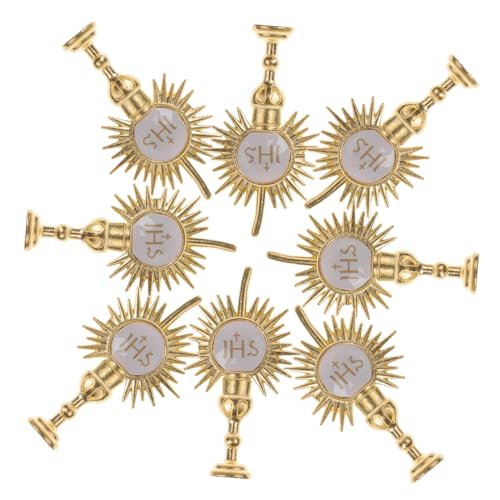 Didiseaon 20 Stück Religiöse Parteizubehör Heiliger Licht Heiligenlicht-Ornamente Für Partys Religiöse Kuchendekorationen Religionsparty-Ornamente Harry Heilig-licht-Topper Legierung Golden von Didiseaon