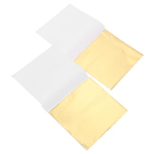Didiseaon 200 Blatt Goldfolie Imitation Basteln Deko für Handwerk Nageldesign und Möbel Verzierung Gold und K Gold Glänzende Blattgoldfolie für DIY Kunstprojekte und Festtagsdekoration von Didiseaon