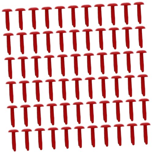 Didiseaon 200 Stück Zweibeinige Nägel Kleine Brad -Nägel zum Handwerk rostfrei Brads für das Handwerk Produkt Machen winzig Scrapbooking Crafts DIY Mini-Brads für Papierhandwerk Eisen rot von Didiseaon