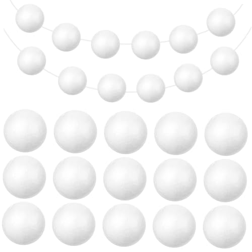 Didiseaon 200stücke Schaumstoffbälle Weiß Polystyrolkugeln Für Bastelprojekte DIY Dekoration Multifunktionskugeln Für Hochzeiten Und Festlichkeiten Trockenschaumbälle von Didiseaon