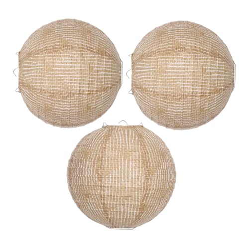 Didiseaon 3 Stück Stoff Lampenschirme aus Jute Rustikale Hängeleuchten Abdeckung Natürliche Faltbare Laternen für Wohnzimmer Schlafzimmer Hochzeit und Gartenparty Dekoration Didiseaon 3 Stück Stoff Lampenschirme aus Jute Rustikale Hängeleuchten Abdeckung Natürliche Faltbare Laternen für Wohnzimmer Schlafzimmer Hochzeit und Gartenparty Dekoration von Didiseaon