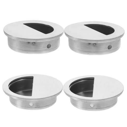 Didiseaon 4 Stück Edelstahl Eingelassene Möbelgriffe Teiliges Robuste Griffmulden für Küchenschränke und Badezimmerschränke Langlebige Ergonomische Türgriffe mit Glatter Oberfläche von Didiseaon