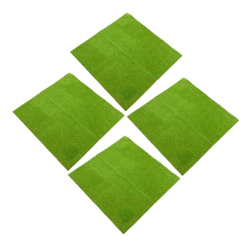 Didiseaon 4 Stück Täuschend Echtes Rasenmaterial für Sandtisch Dekoration Leichtes Kunststoffgras von Didiseaon