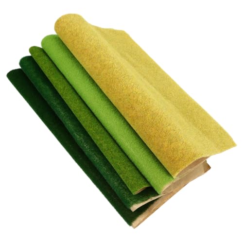 Didiseaon 5 Stück Teiliges DIY Grasmatten Praktisches Vielseitiges Rasenteppich Bastelmaterial für Modellbau Gartendekoration von Didiseaon