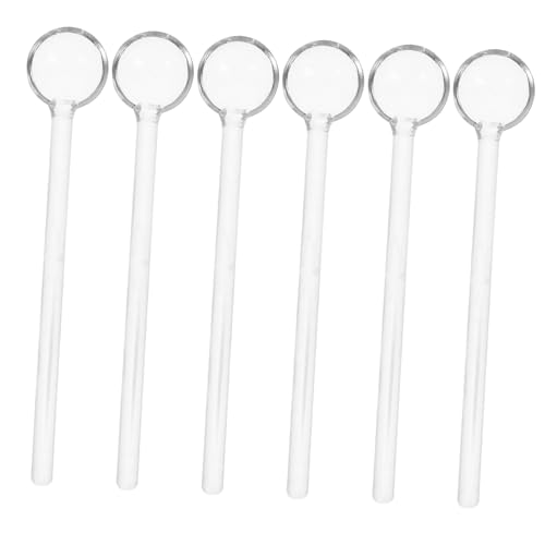 Didiseaon 6 Stück Kaffeelöffel mit langem Griff Küchenlöffel zum Kochen Klare Löffel Cocktailrührer küchenmaschiene kochgeschirr lange Löffel zum Rühren Cocktail-Rührlöffel Wiederverwendbar von Didiseaon