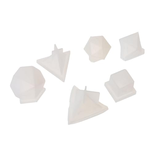 Didiseaon 6 Stück Teiliges Polyeder Würfel Silikonform zum DIY Gießen von Epoxidharz Würfeln Haltbare Verschleißfeste Formen für Kreative Brettspielwürfel Herstellung von Didiseaon