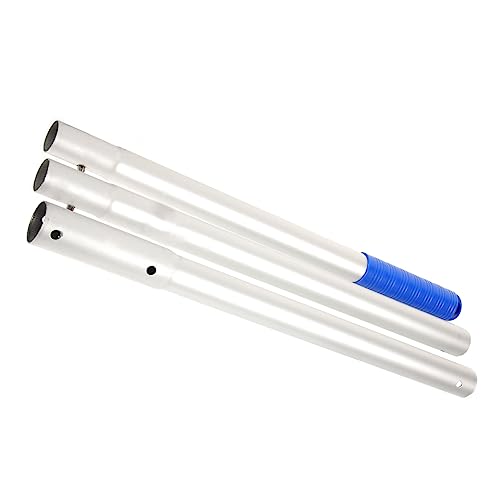 Didiseaon Aluminium Poolstange Teilig Schwimmbad Skimmer Net Verlängerung Metallstange Robust für Poolreinigung Leicht Tragbar mit Kunststoff Griffschutz für Schwer Zugängliche Stellen von Didiseaon