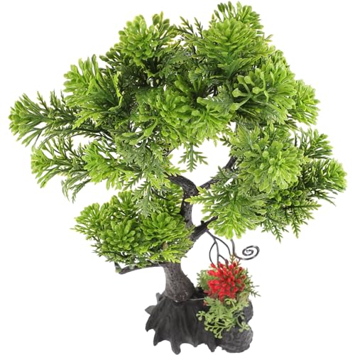 Didiseaon Aquariumdekorationen Mikro-landschaftsbau-Ornament Fisch Versteckt Baum Aquarium Deko Kunstpflanzen Gefälschte Unterwasserpflanzen Simulation Aquarium-Baum-dekor Plastikbaum Vorbau von Didiseaon