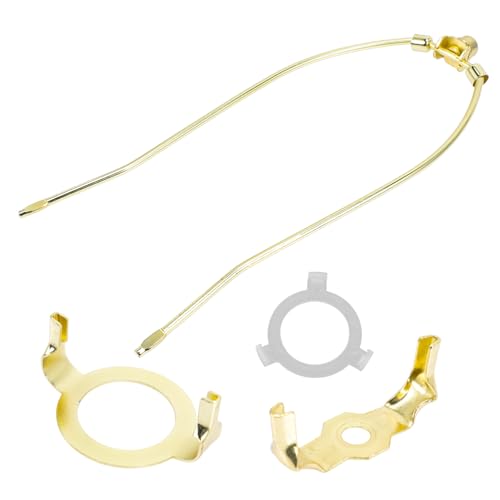 Didiseaon Einstellbares Lampenschirmhalter Robustem Eisen Lampenharp und Adapter für Stehlampen und Tischlampen Ersatzteil für Wohn Büro Gastronomiebereiche Goldfarben von Didiseaon