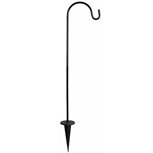 Didiseaon Erdspieß Metall Gartenstecker Schäferstock Laternenstab Gartenstab 75cm Eisen Rankstab für Laternen Solarleuchten Gartenlichter Blumenkörbe Vogelfutterstation Schäferhaken von Didiseaon