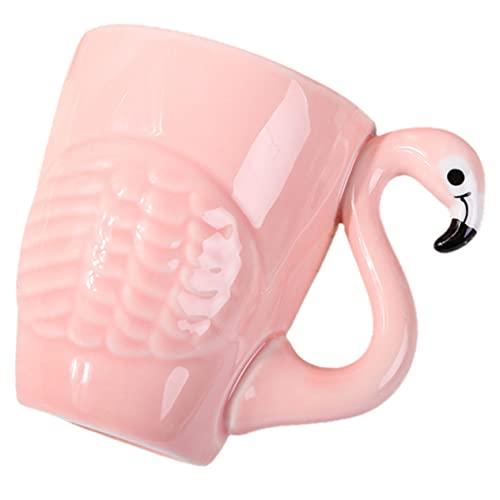 Didiseaon Teetasse Flamingo Kaffeetassen 300Ml Süße Rosa Kaffeetasse Keramiktasse Flamingo Geschenkbecher Lustige Kaffeetasse Tierbecher Hochzeitsbecher Für Oma Mama Wasserbecher von Didiseaon