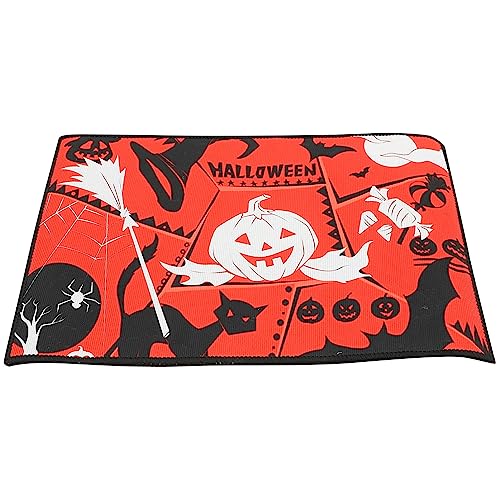 Didiseaon Eingangstürmatte Schutzschirm Für Lebensmittel Bodenkissen Im Badezimmer Bodenmatte Für Die Küche Lustige Standfiguren Willkommens-fußmatte Polyester Halloween 3D Teppich von Didiseaon