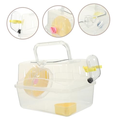 Didiseaon Hamster Transportkäfig mit Panoramadach Robuster Kleintier Tragetasche für Außen Geeignet für Hamster Chinchilla Igel und Kaninchen Geräumig und Sicher für Unterwegs von Didiseaon