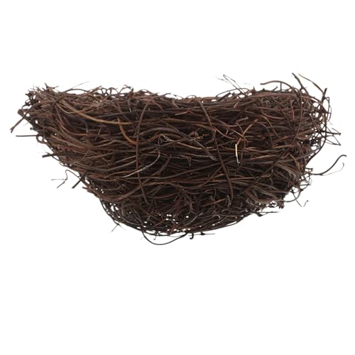 Didiseaon Handgefertigtes Rattan Vogelnest Dekoration Künstliches Nest für Garten Tisch Vogelkäfig Vielseitig als Frühlings Hochzeitsdeko von Didiseaon